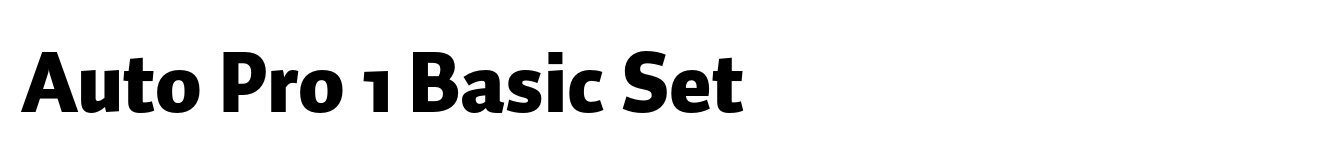 Auto Pro 1 Basic Set